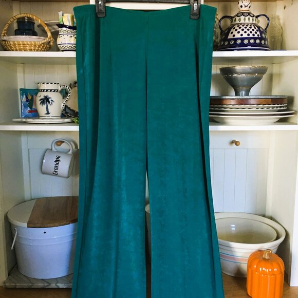 Chicos Travelers Pants & Top Set Sz 16 Teal Green Wrinkle Free NWOT - Picture 5 of 8